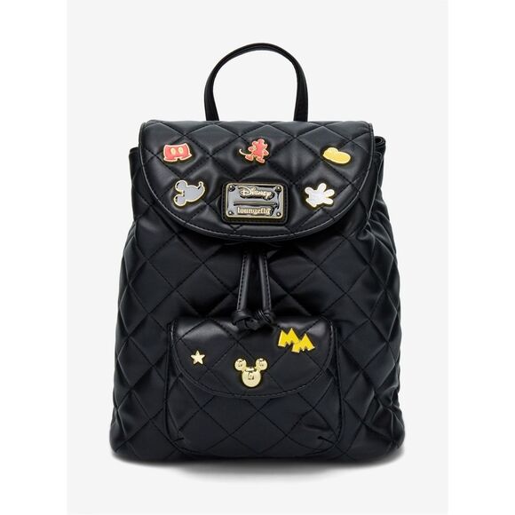 Loungefly Disney Mickey Mouse Icons Quilted Mini Backpack - Picture 2 of 6
